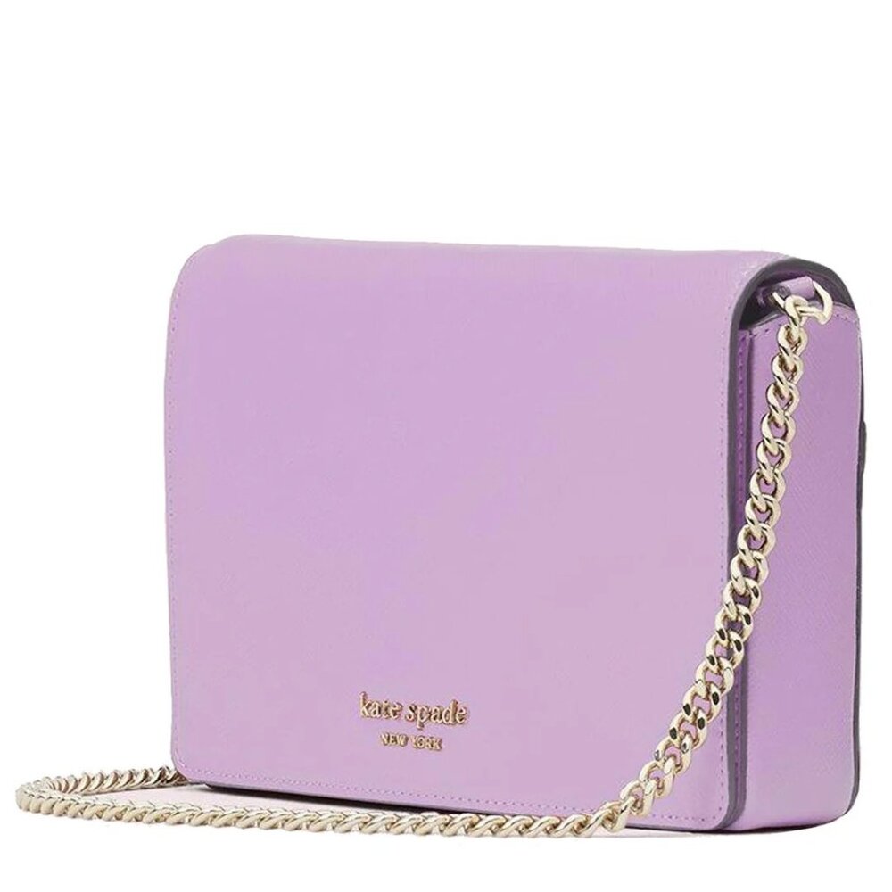 Like New Kate Spade Spencer Iris Bloom Leather Chain Crossbody Bag